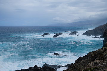 Image showing natural swimming pools on Tenerife island