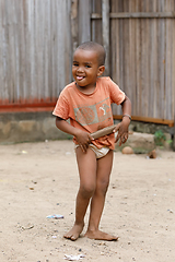 Image showing Malagasy young boy in street of Nosy Be, Madagascar