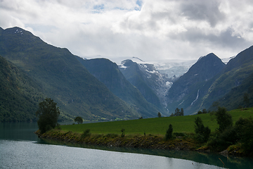 Image showing Lake near Briksdalsbreen, Sogn og Fjordane, Norway