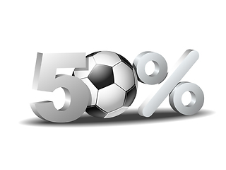 Image showing Fifty percent discount icon