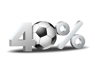 Image showing Forty percent discount icon