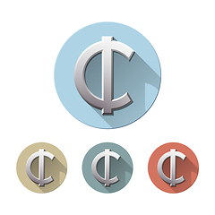 Image showing Ghana Cedi sign icon. Money symbol.