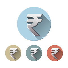 Image showing Rupee Currency Icon Isolated on white