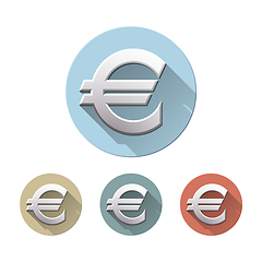 Image showing Euro sign on white background.