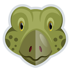 Image showing Green Frog, vector color illustration.