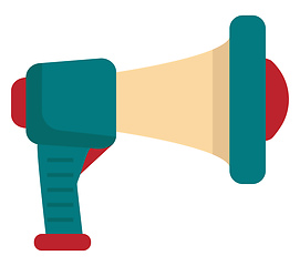 Image showing A colorful cartoon megaphone/Speaking trumpet/Blowhorn vector or