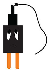 Image showing A charger which is broken vector or color illustration