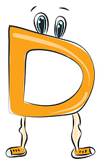Image showing Letter D alphabet emoji vector or color illustration