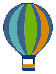 Image showing Colorful air ballon vector illustration on white background