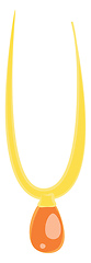 Image showing An amber necklace, vector color illustration.