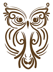 Image showing Artistic owl vector or color illustration