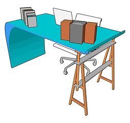 Image showing A table picture vector or color illustration