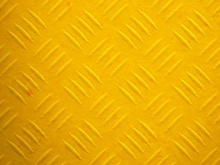 Image showing a yellow painted diamond metal plate texture