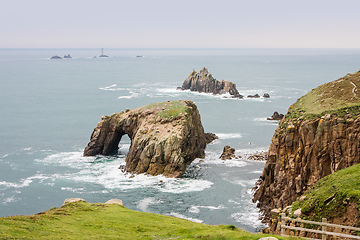 Image showing cornwall rough coast