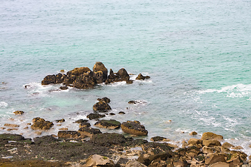 Image showing very rough coast at Cornwall Great Britain England