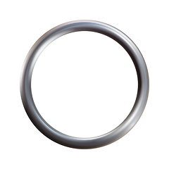 Image showing Silver metal ring isolated on white background.