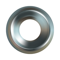 Image showing Steel washer. Realistic steel washer vector icon