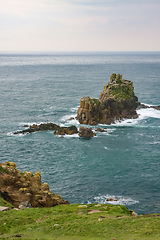 Image showing cornwall rough coast