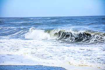 Image showing stormy ocean scenery background