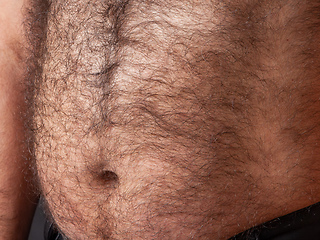 Image showing big hairy belly