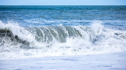 Image showing stormy ocean scenery background