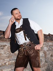 Image showing a man in bavarian traditional cloth