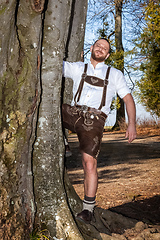 Image showing a man in bavarian traditional cloth