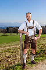 Image showing bavarian traditional man outdoors