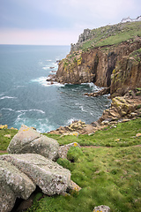 Image showing cornwall rough coast