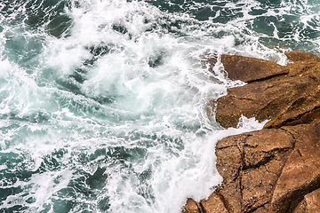 Image showing very rough coast at Cornwall Great Britain England