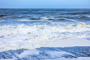 Image showing stormy ocean scenery background