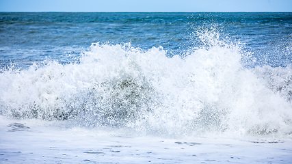 Image showing stormy ocean scenery background