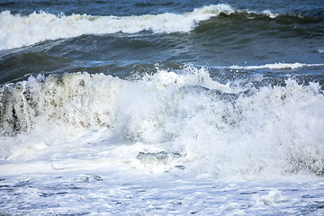 Image showing stormy ocean scenery background