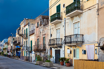 Image showing some houses at bad weather Lipari Sicily Italy