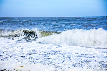 Image showing stormy ocean scenery background