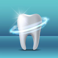 Image showing Protective vortex around tooth. Whitening of human tooth.