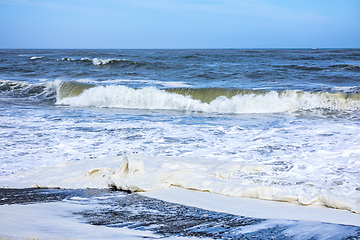 Image showing stormy ocean scenery background