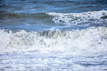 Image showing stormy ocean scenery background