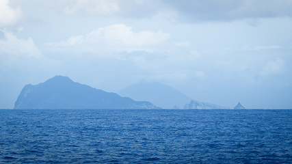 Image showing Lipari island in haze background