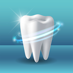 Image showing Protective vortex around tooth. Whitening of human tooth.