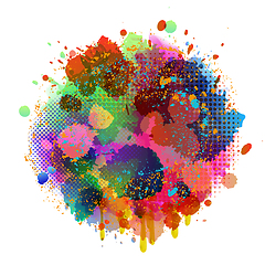 Image showing abstract splatter color background. illustration vector design
