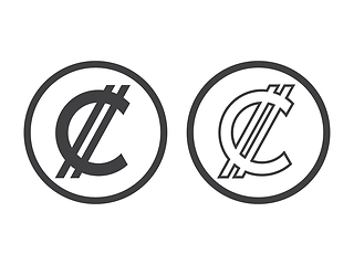 Image showing Costa Rican and Salvadoran colon currency symbol