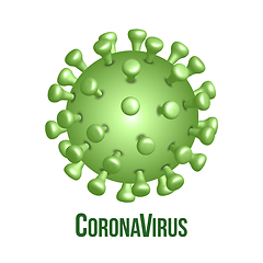 Image showing Coronavirus icon, 2019-nCov novel coronavirus concept sign