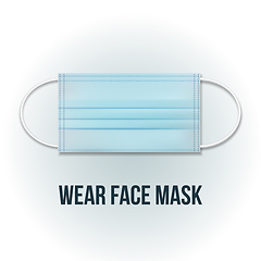 Image showing Medical mask. Protective face mask for breath safety