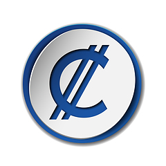 Image showing Costa Rican and Salvadoran colon currency symbol
