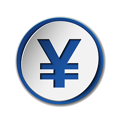 Image showing Yen currency symbol on colored circle flat icon