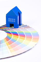 Image showing Toy house over a palette