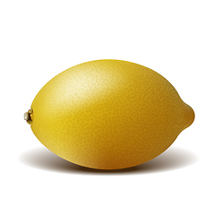 Image showing Fresh ripe lemon isolated on white background.
