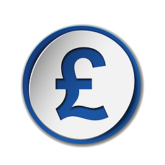 Image showing Pound currency symbol on colored circle flat icon