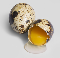 Image showing two quail eggs